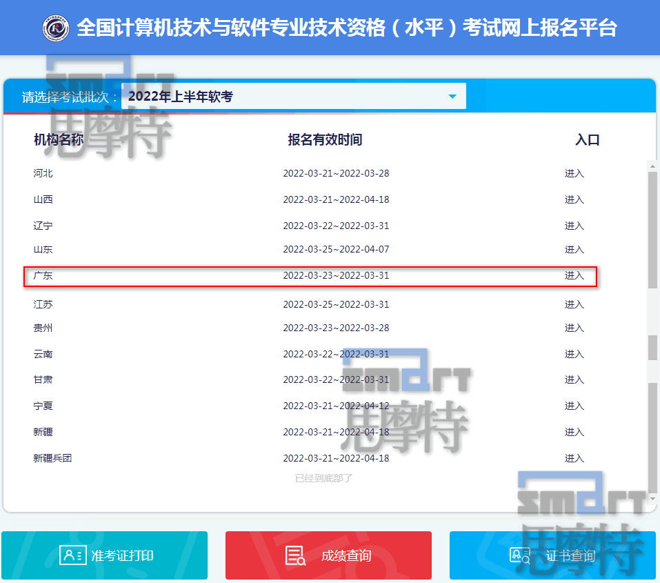 广东2022年上半年软考报名时间